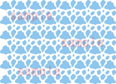 牛柄 ホルスタインの模様パターン ブルー系パターン見本01