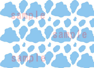 牛柄 ホルスタインの模様パターン ブルー系パターンアップ01