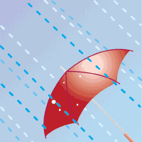 GIFアニメ梅雨・傘