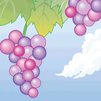 GIFアニメ秋の葡萄とトンボ