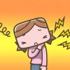 肩こりで悩む女性イラスト